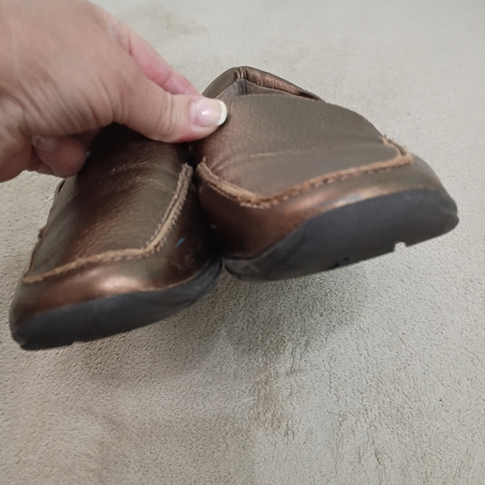 Women's metalic Brown Loafers - Picture 6 of 10